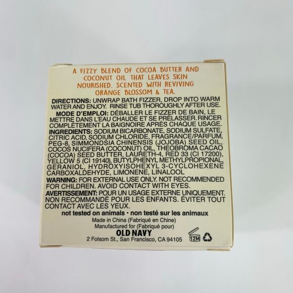 Kindred Goods Orange Blossom & Tea Bath bomb Fizzer 5.3 oz Old Navy Fizzies NEW - Picture 8 of 9